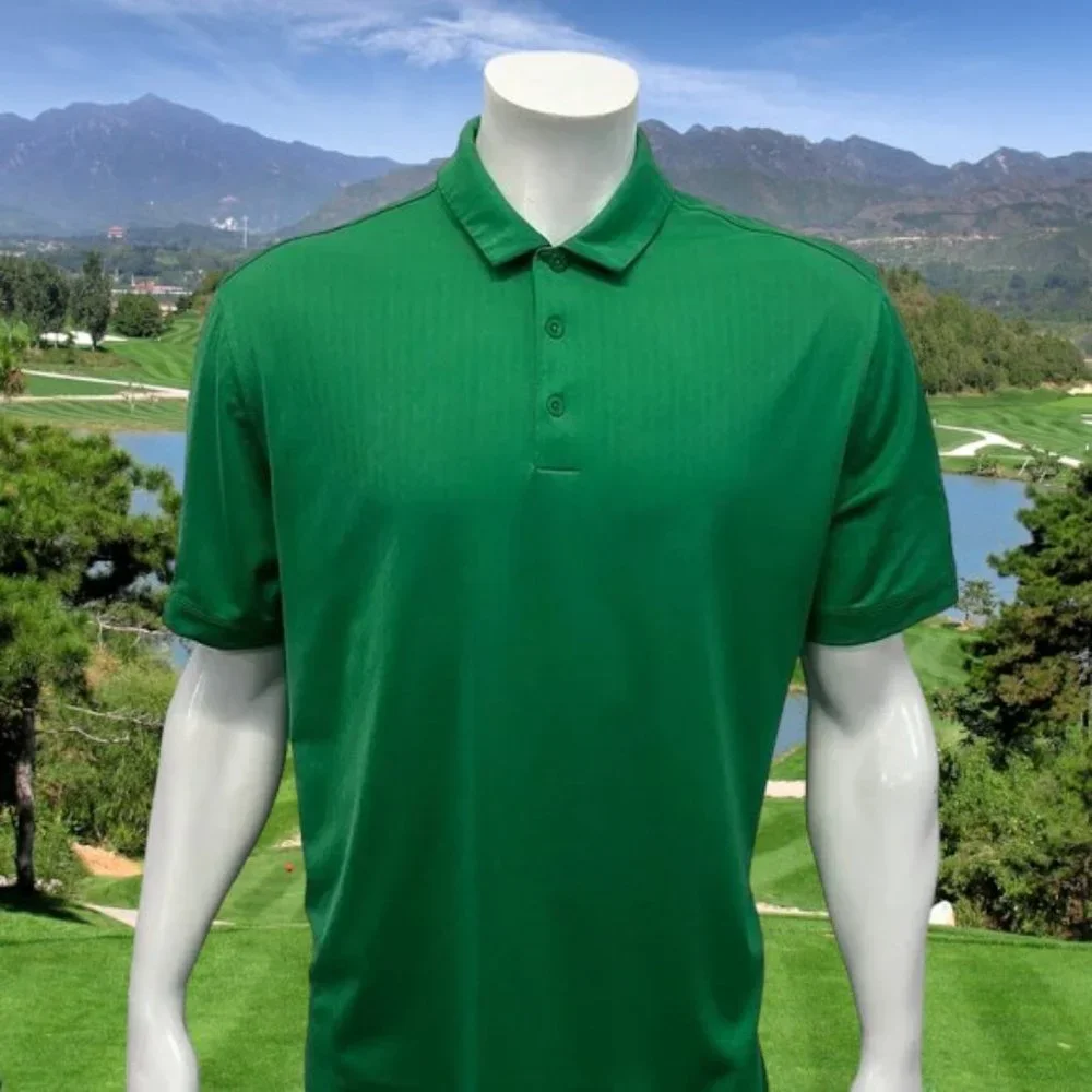 Nike Golf Dri Fit Tour Performance Masters Green Short Sleeve Polo Shirt Large